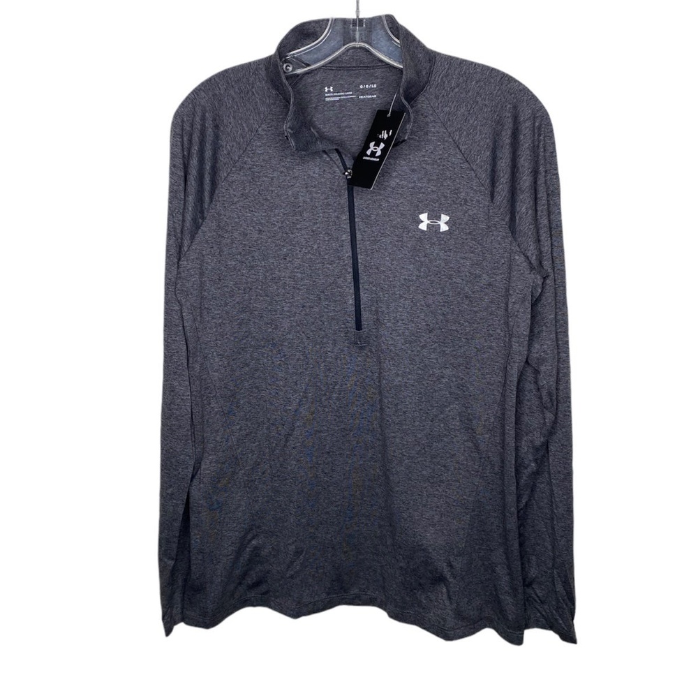 New Under armor half zip pull over athletic shirt medium grey